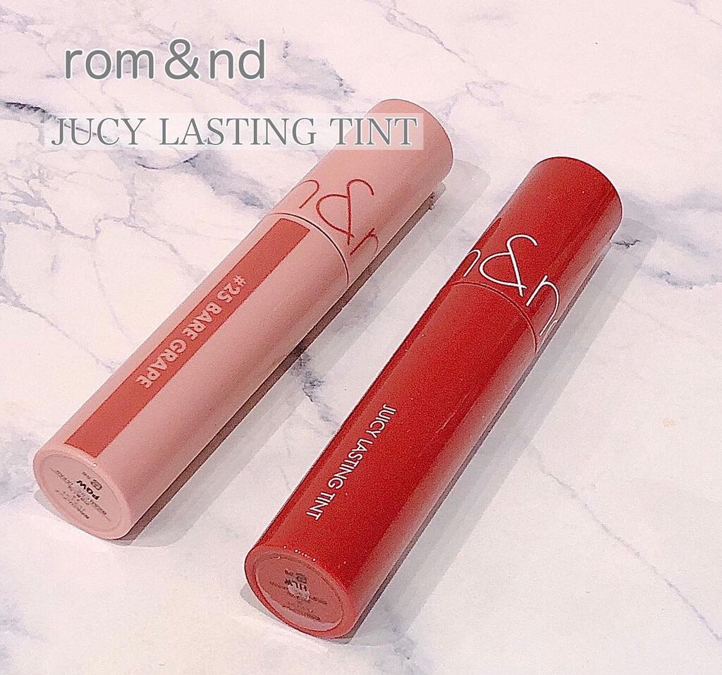 ジューシーラスティングティント/rom&nd/リップティントを使ったクチコミ(1枚目)