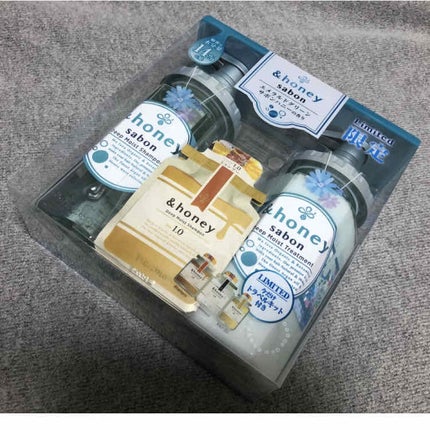 V.SNOW.Bのクチコミ「☆アンドハニー ディープモイスト 
限定エメラルドグリーンサボン  
シャンプー&ヘアトリート.....」(1枚目)