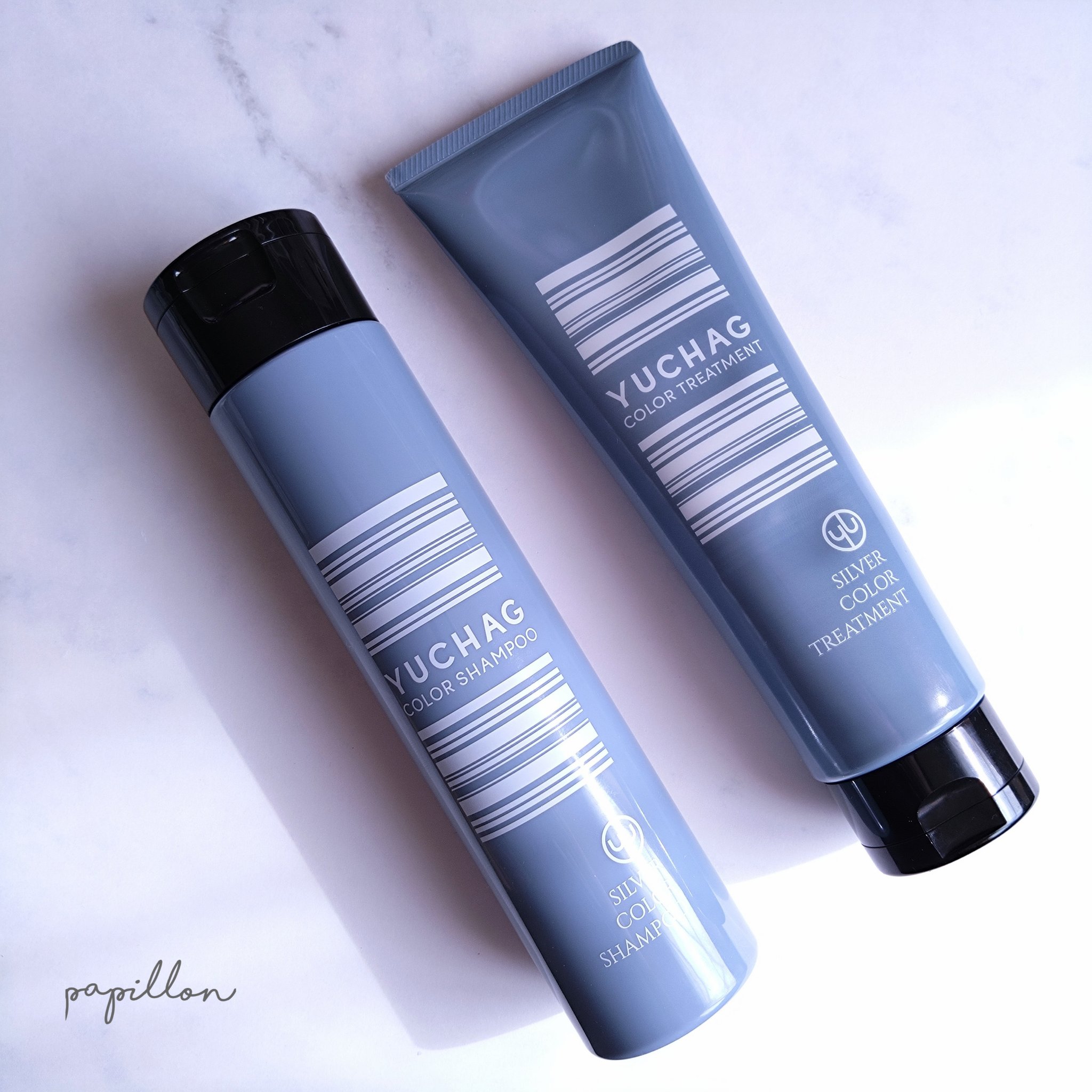 ユチャ　カラーシャンプー/カラートリートメント セット（シルバー）/YUCHAG/市販シャンプーを使ったクチコミ（1枚目）