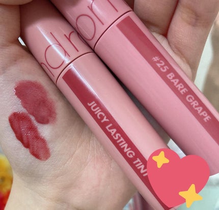 ジューシーラスティングティント/rom&nd/リップティントを使ったクチコミ(5枚目)