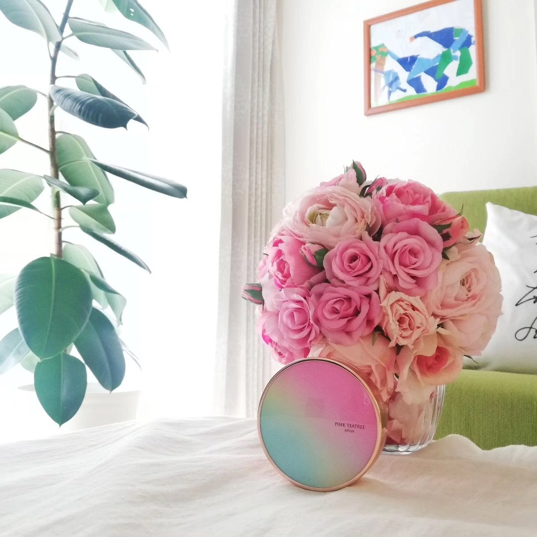 ピンクティーツリーカバークッション/APLIN/クッションファンデーションを使ったクチコミ(1枚目)