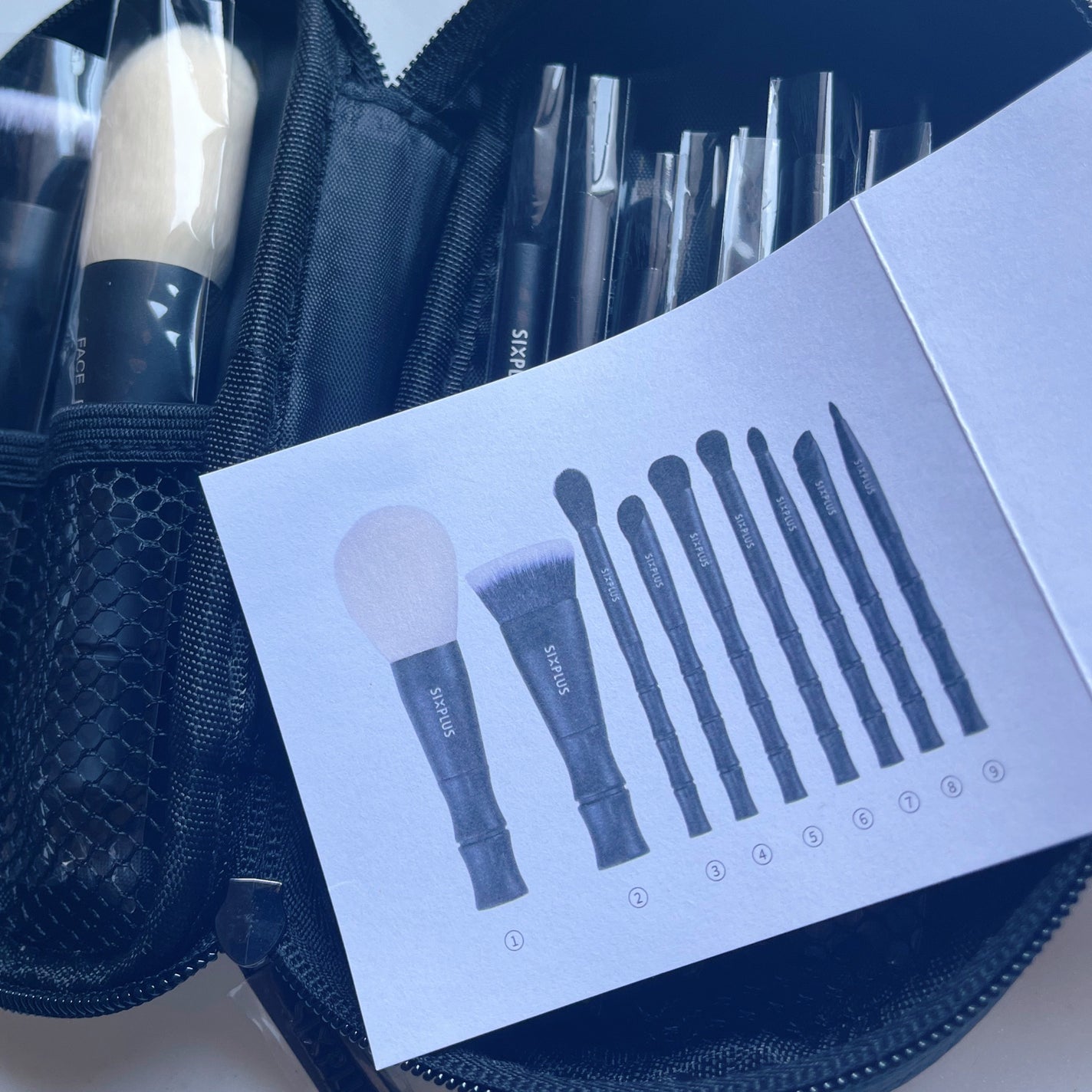 黒竹メイクブラシ9本セット-禅/SIXPLUS/メイクブラシを使ったクチコミ(4枚目)