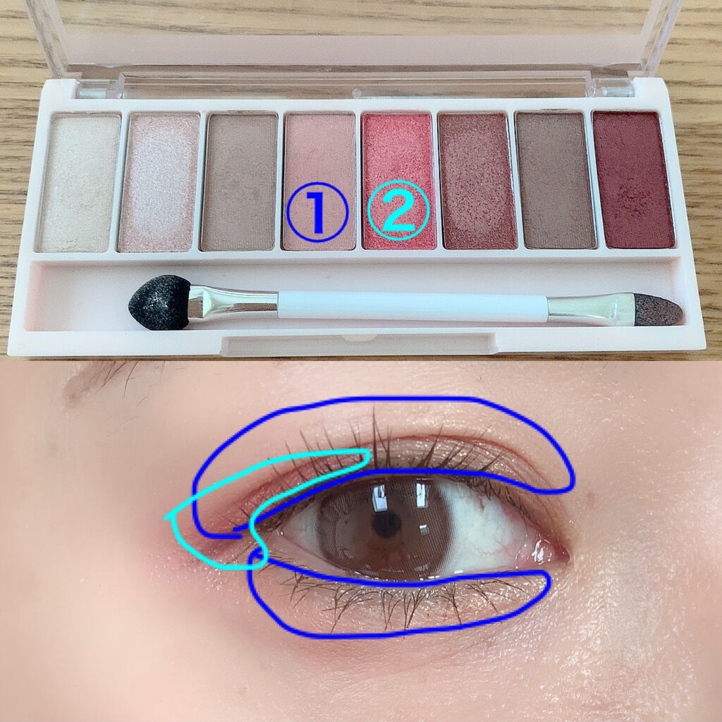 8色アイパレット 01/KIREI FACTORY/アイシャドウパレットを使ったクチコミ（3枚目）