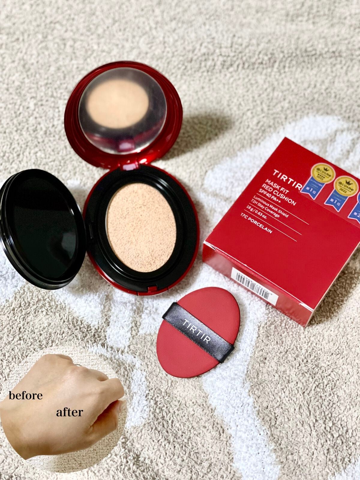 マスク フィット レッド クッション/TIRTIR(ティルティル)/クッションファンデーションを使ったクチコミ(1枚目)