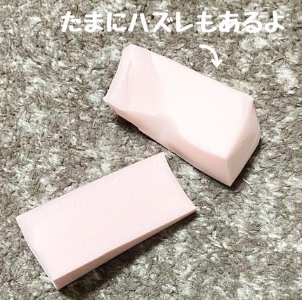 メイクアップスポンジ(バリューパック ウェッジ型 30個)/DAISO/パフ・スポンジを使ったクチコミ(2枚目)