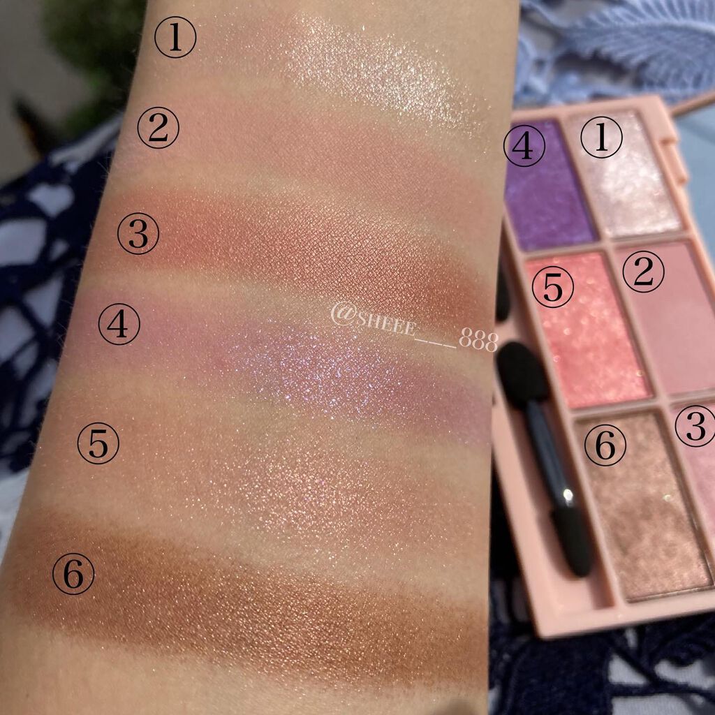 イロアソビ 6色アイパレット/iroasobi/アイシャドウパレットを使ったクチコミ(4枚目)