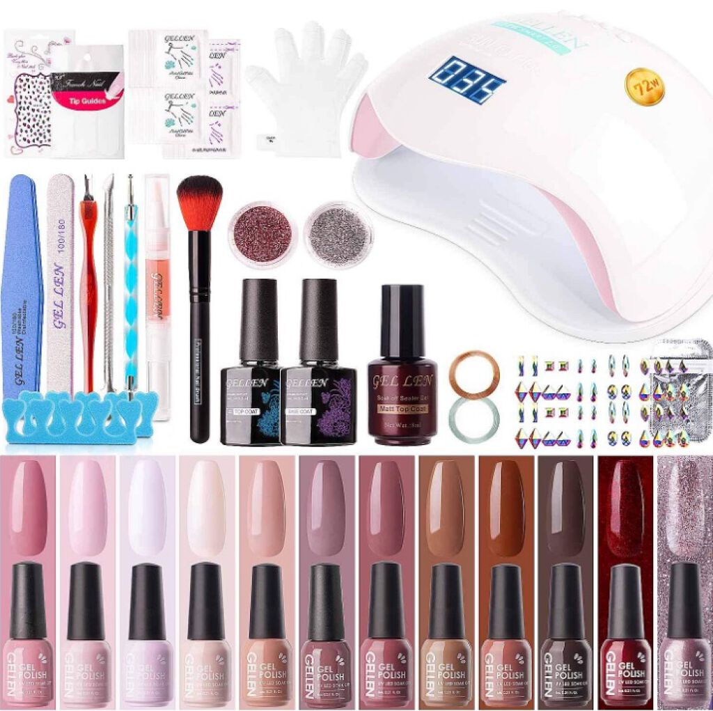 Gellen ジェルネイル スターターキット 72Wライト&カラージェル12色付き/Gellen/マニキュアを使ったクチコミ(4枚目)