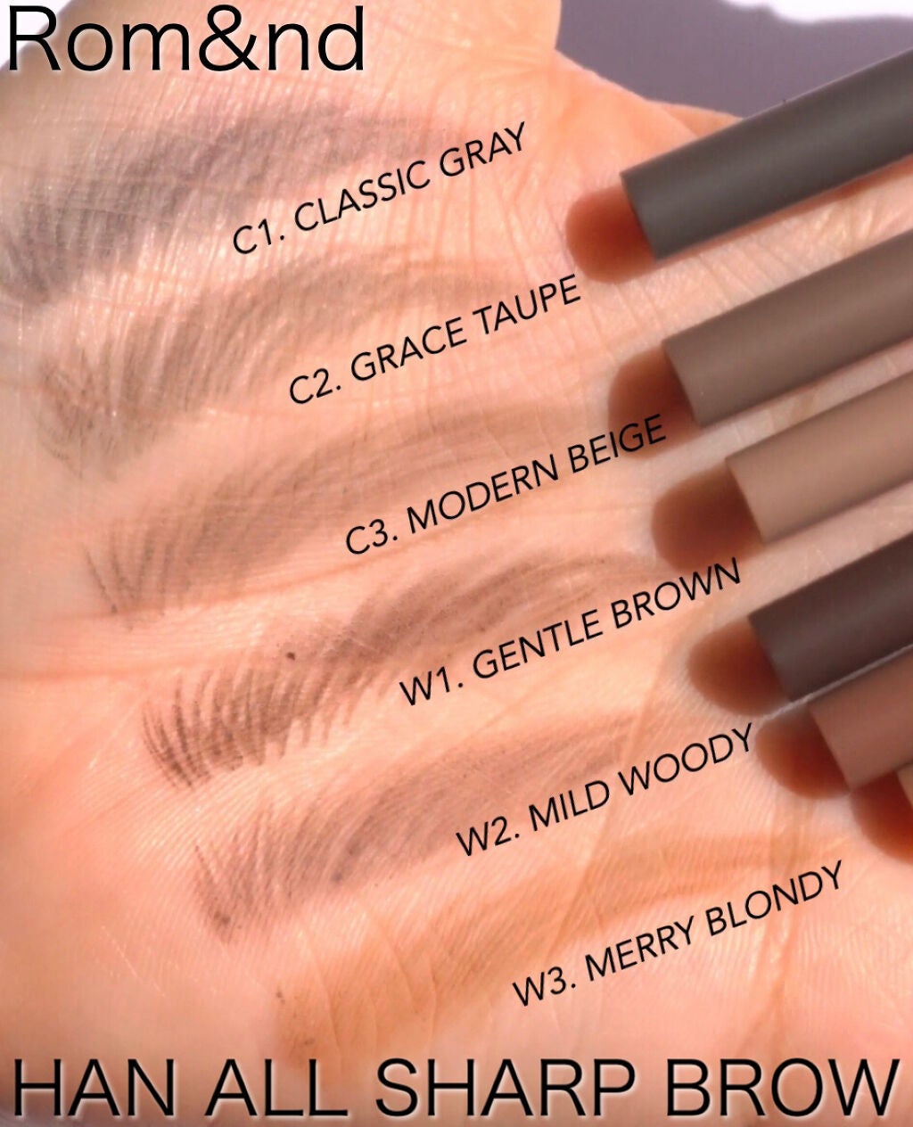 HAN ALL SHARP BROW/rom&nd/アイブロウペンシルを使ったクチコミ(4枚目)