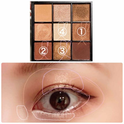 UR GLAM BLOOMING EYE COLOR PALETTE/U R GLAM/アイシャドウパレットを使ったクチコミ(3枚目)
