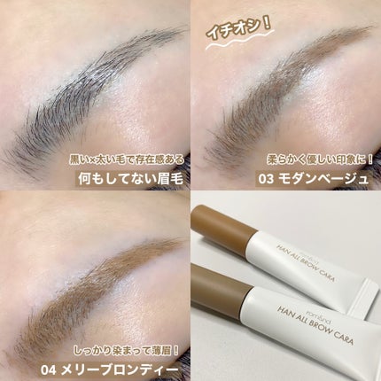 ハンオールブロウカラ/rom&nd/眉マスカラを使ったクチコミ(5枚目)