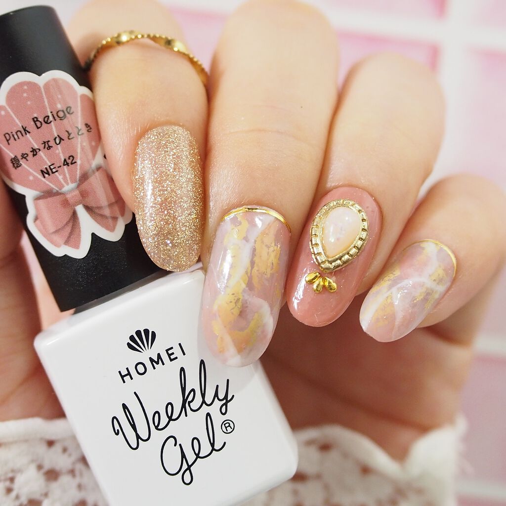 ウィークリージェル WG-22 Walnut Milk/HOMEI/ジェルネイルを使ったクチコミ（1枚目）