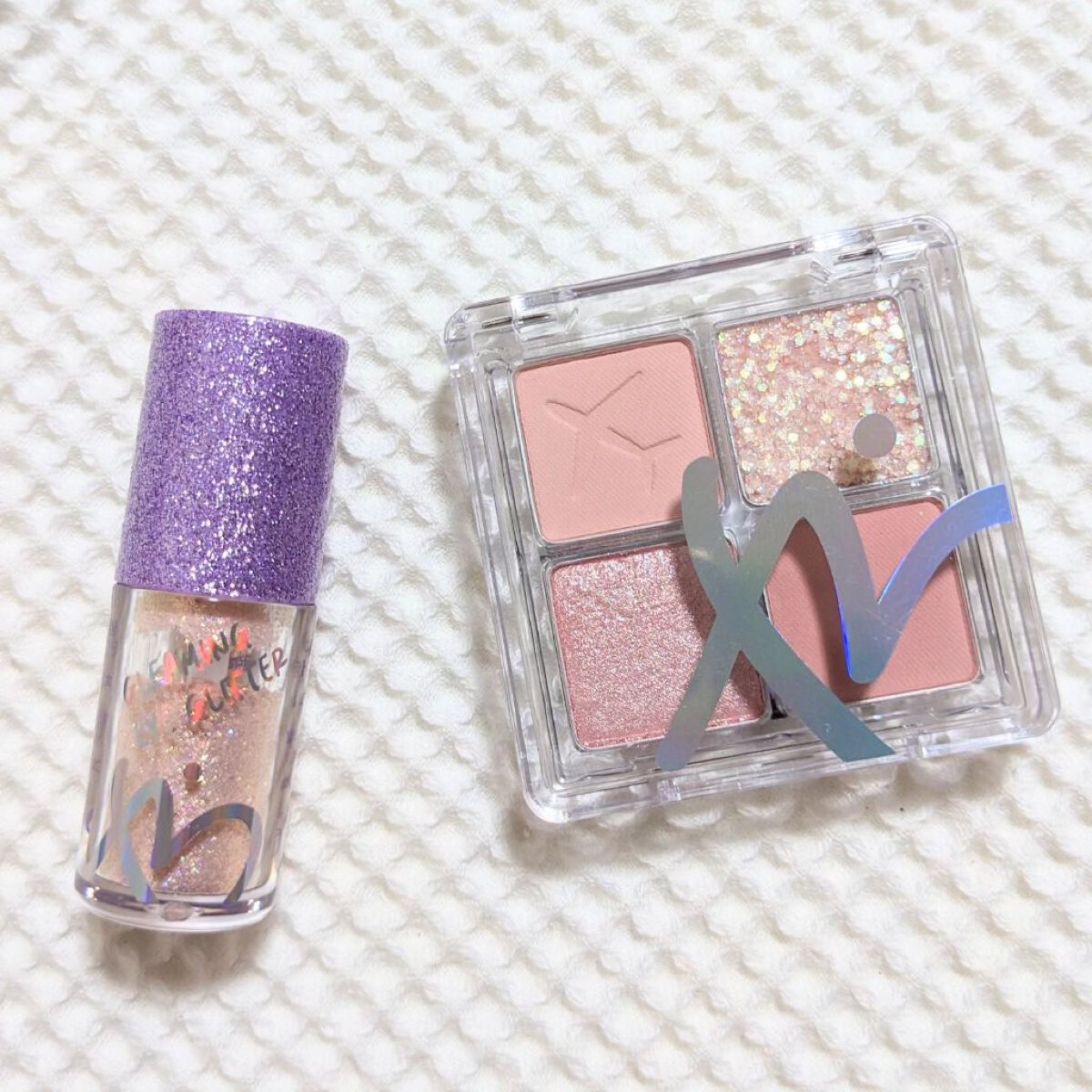 グリーミングアイグリッター #03 PEACH/IBIM/グリッターを使ったクチコミ（2枚目）