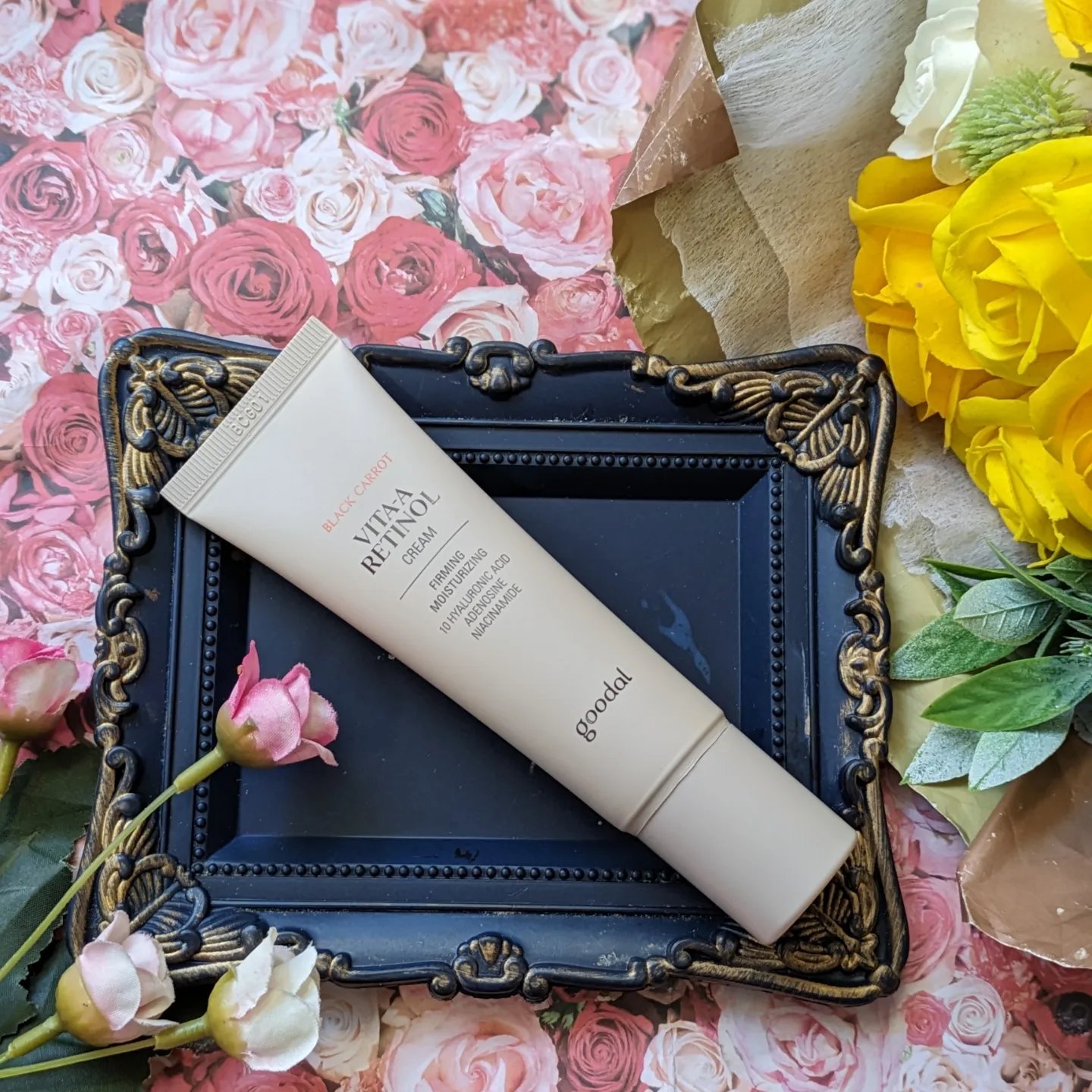 黒にんじんビタAレチノール弾力クリーム/goodal/フェイスクリームを使ったクチコミ（2枚目）