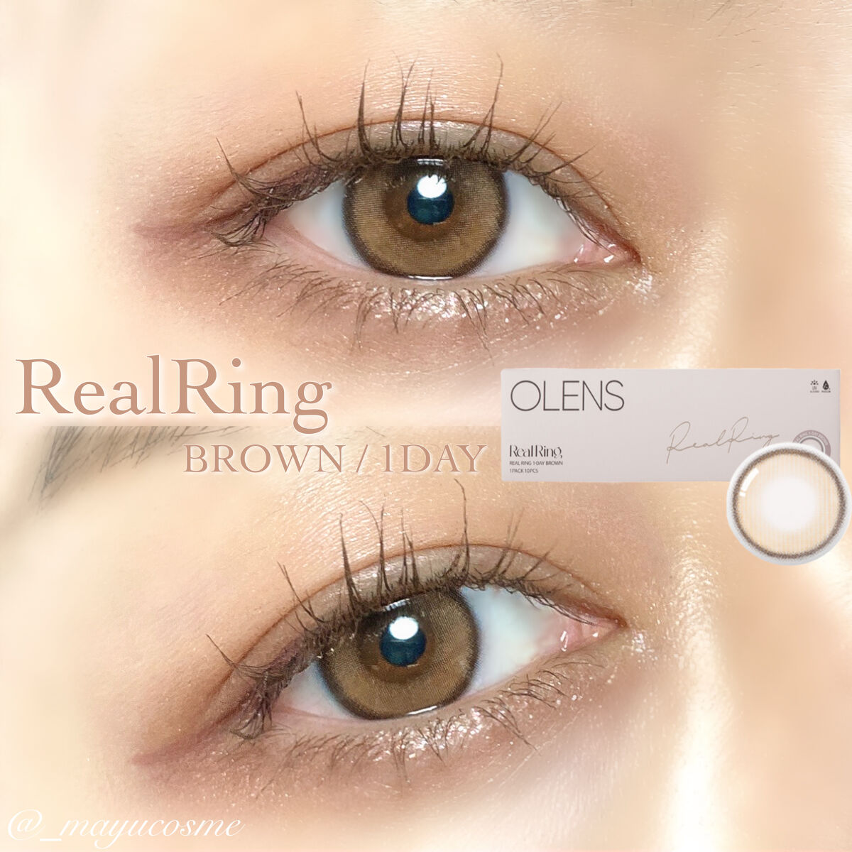 Real Ring 1day/OLENS/ワンデー（１DAY）カラコンを使ったクチコミ（1枚目）