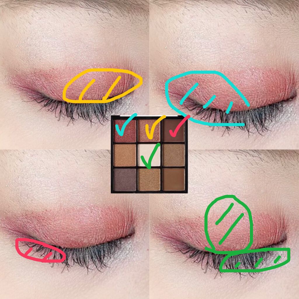UR GLAM BLOOMING EYE COLOR PALETTE/U R GLAM/アイシャドウパレットを使ったクチコミ(2枚目)