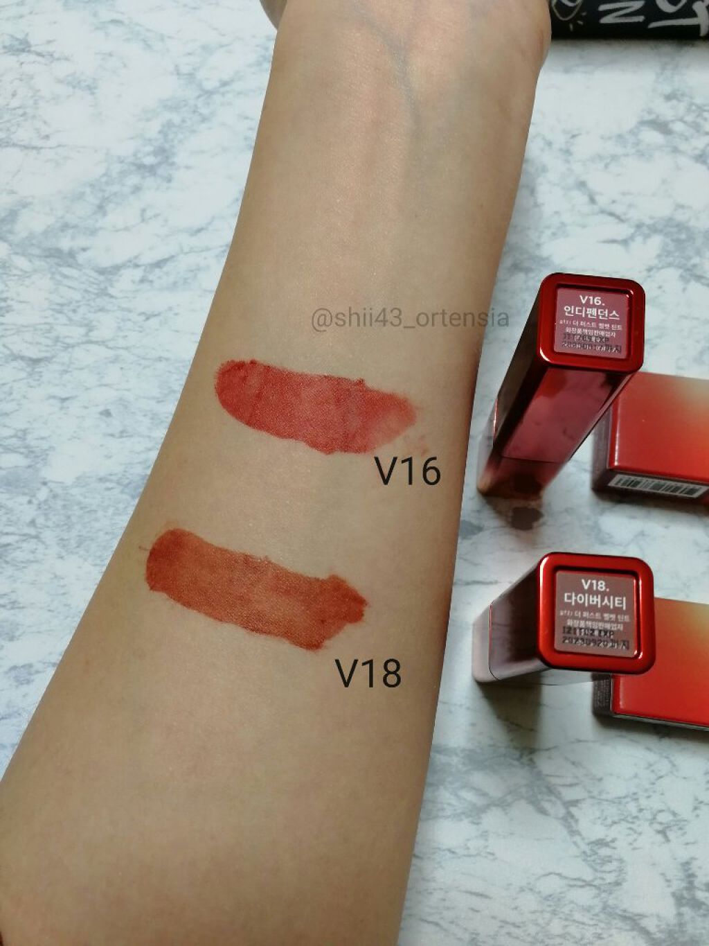 ザ ファースト  ベルベット ティント シーズン３/MERZY/リップティントを使ったクチコミ（3枚目）