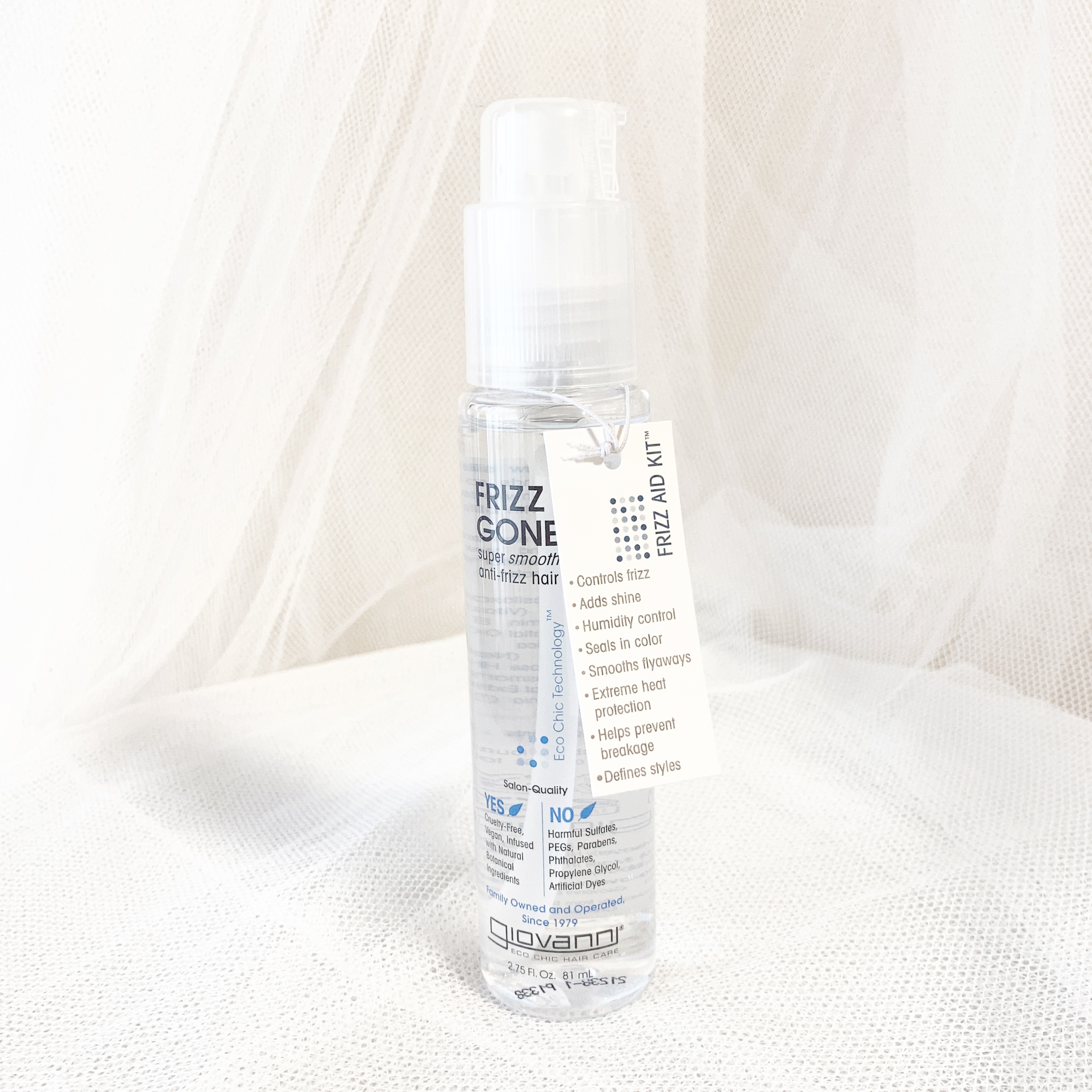 フリッズビーゴーン スムージング ヘアセラム/giovanni/ヘアオイルを使ったクチコミ（1枚目）