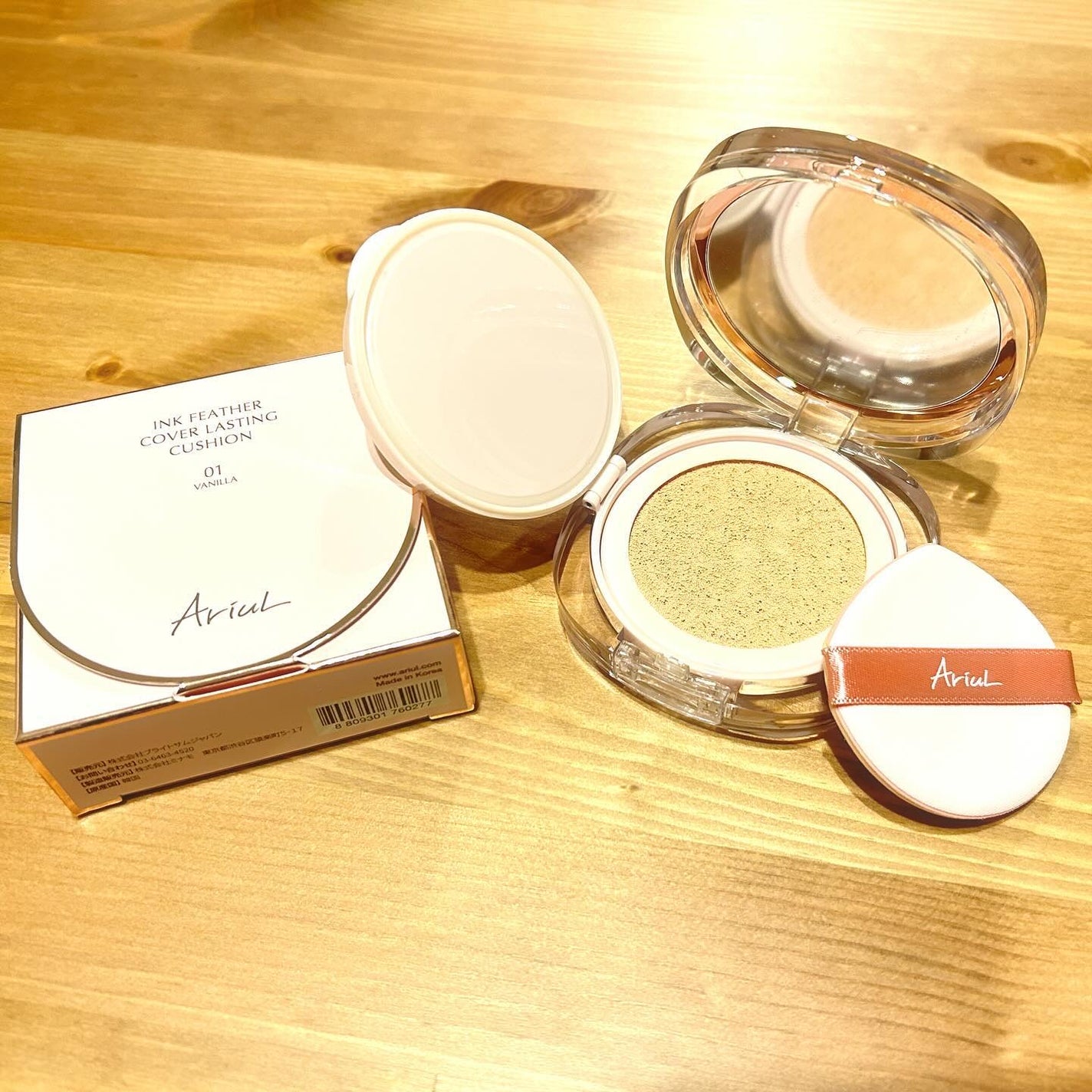 アリウル インクフェザーカバーラスティングクッション/Ariul/クッションファンデーションを使ったクチコミ(3枚目)