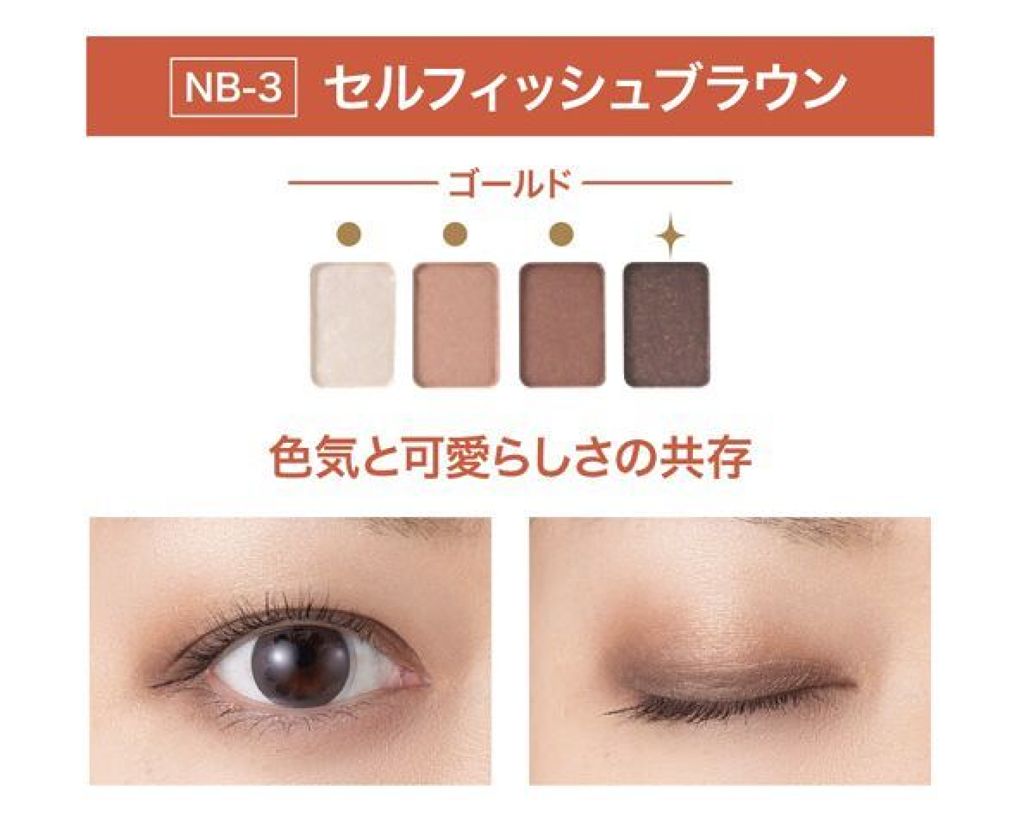 LB ニュアンスブラウンアイパレット/LB/アイシャドウパレットを使ったクチコミ(2枚目)