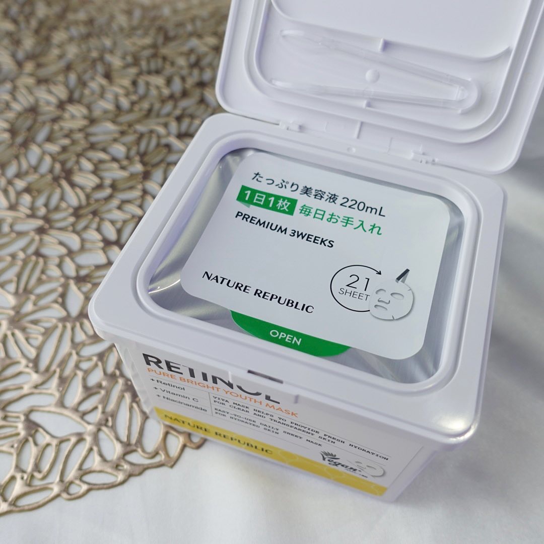 キューブマスク レチノール/ネイチャーリパブリック/シートマスク・パックを使ったクチコミ（3枚目）