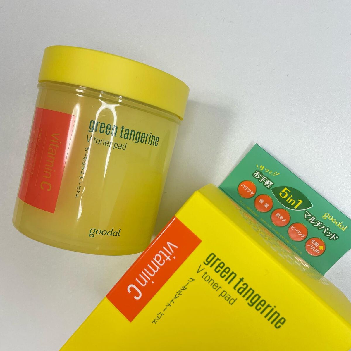 グリーンタンジェリン ビタCダークスポットケアパッド/goodal/トナーパッドを使ったクチコミ(1枚目)
