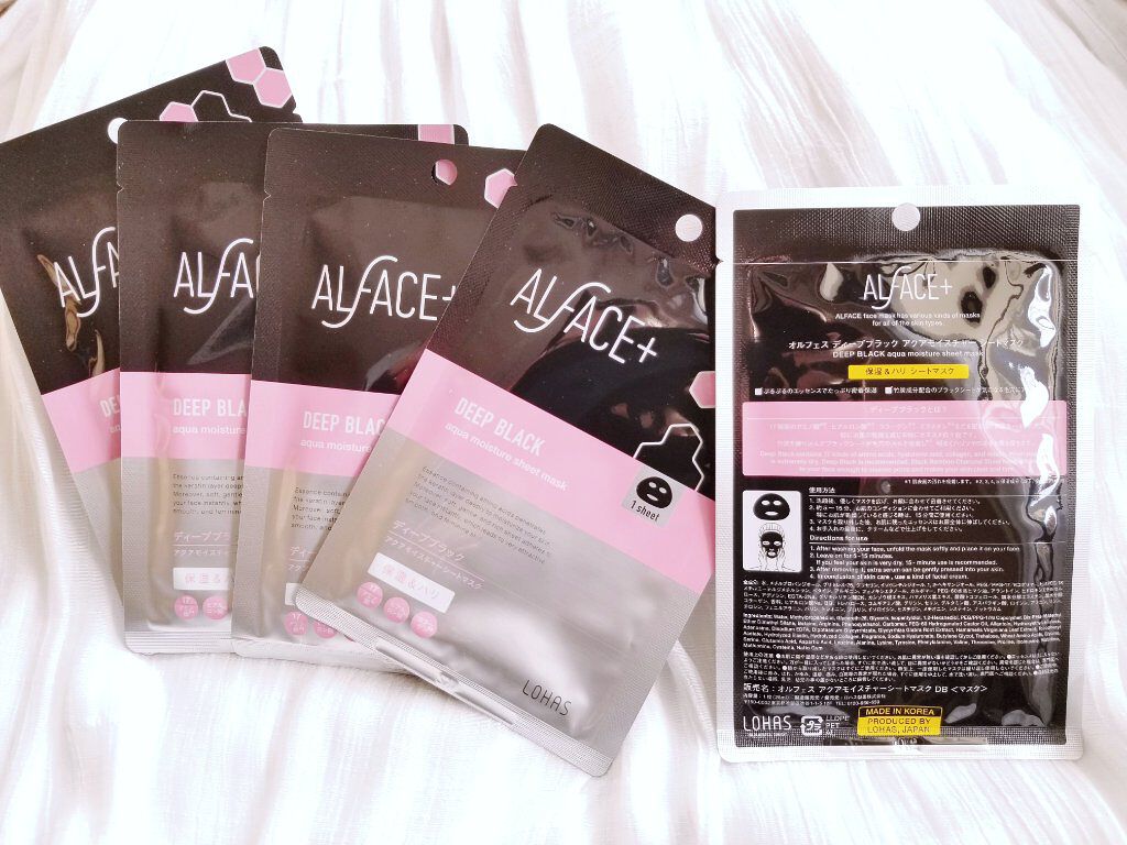 ディープブラック アクアモイスチャー シートマスク/ALFACE+/シートマスク・パックを使ったクチコミ(1枚目)