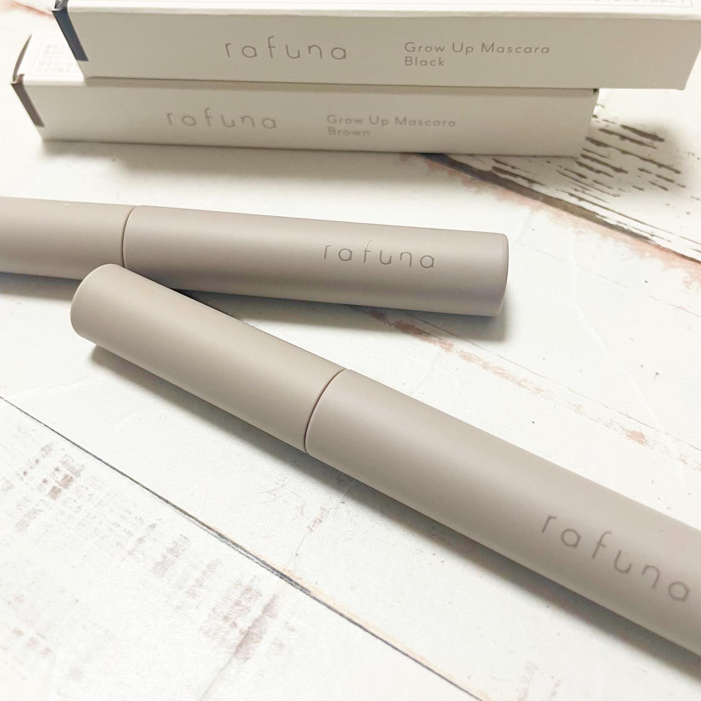グロウアップマスカラ 02 ブラウン/rafuna/マスカラを使ったクチコミ（1枚目）