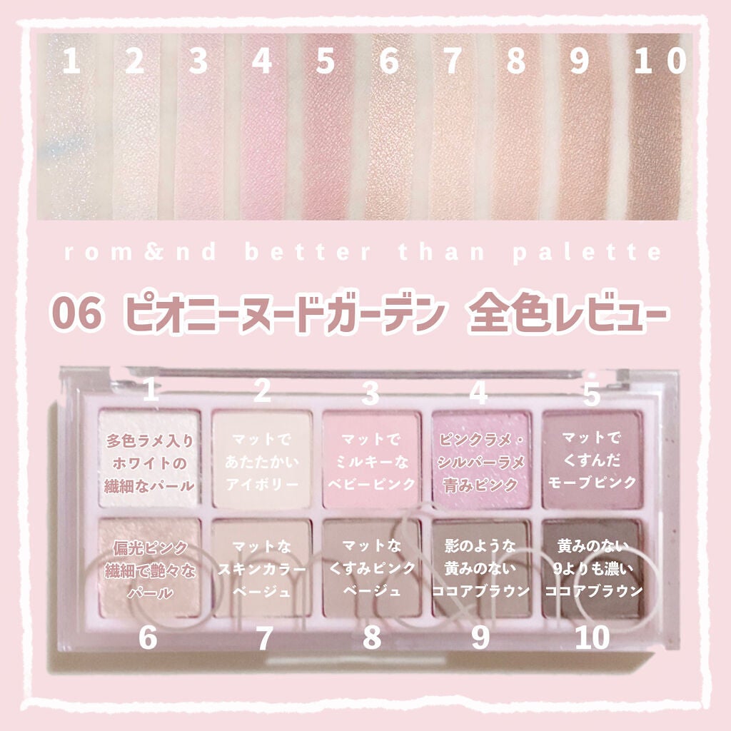 ベターザンパレット/rom&nd/アイシャドウパレットを使ったクチコミ(1枚目)