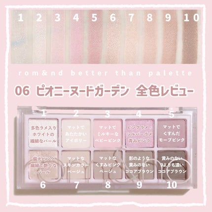 ベターザンパレット/rom&nd/アイシャドウパレットを使ったクチコミ(1枚目)