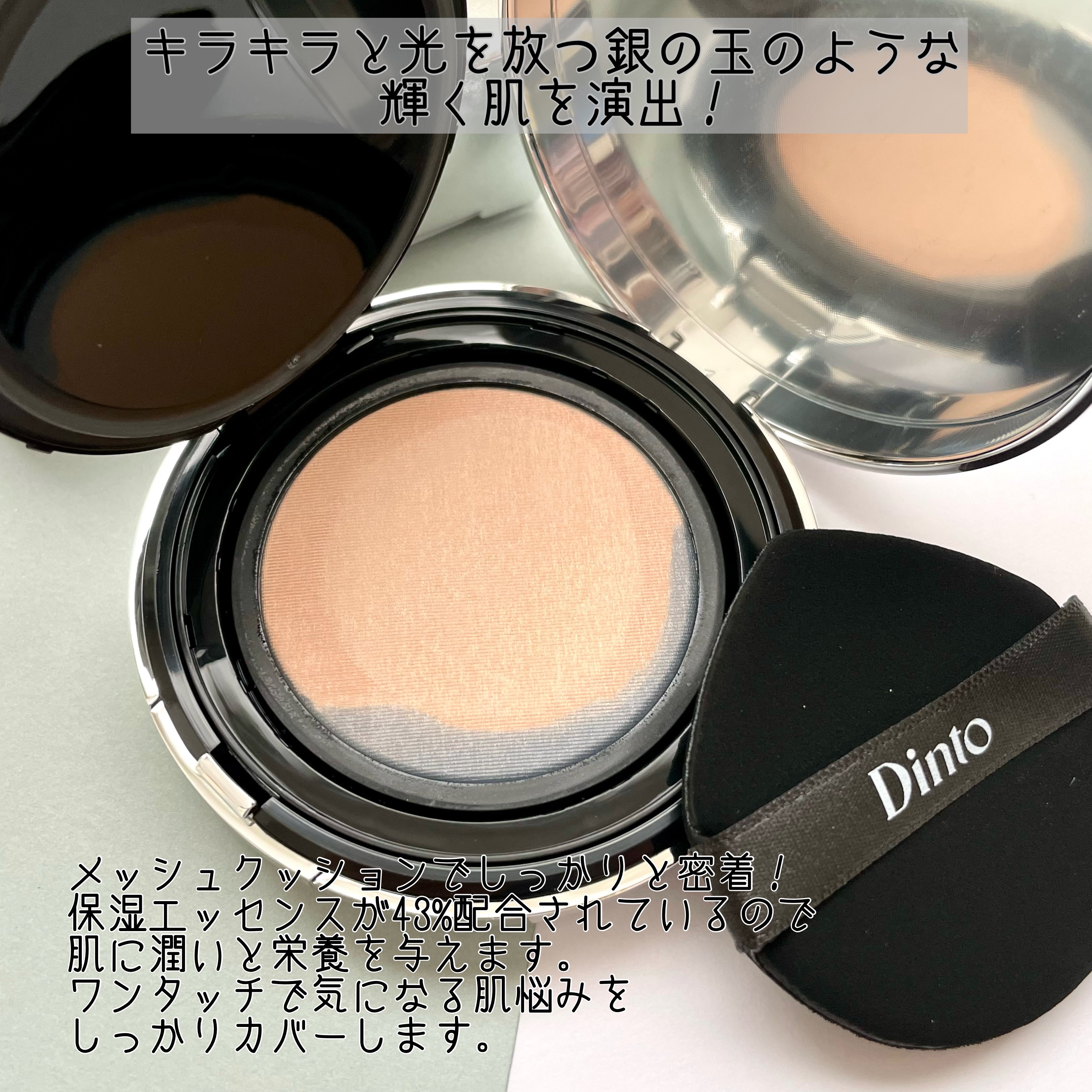 ブラーグローイクッション/Dinto/クッションファンデーションを使ったクチコミ（2枚目）