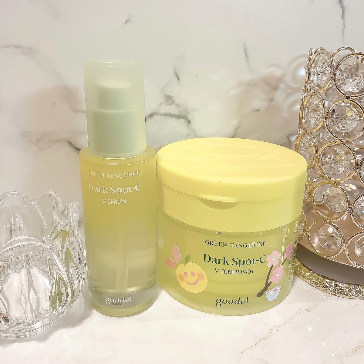 グリーンタンジェリン ビタC ダークスポットケアセラム/goodal/美容液を使ったクチコミ(6枚目)
