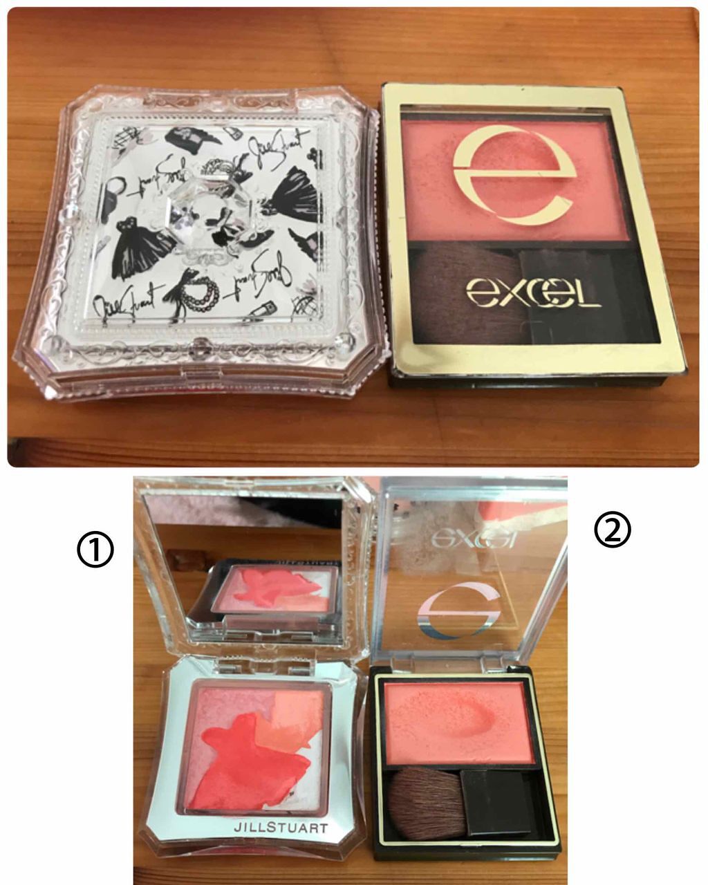 スキニーリッチチーク/excel/パウダーチークを使ったクチコミ(2枚目)