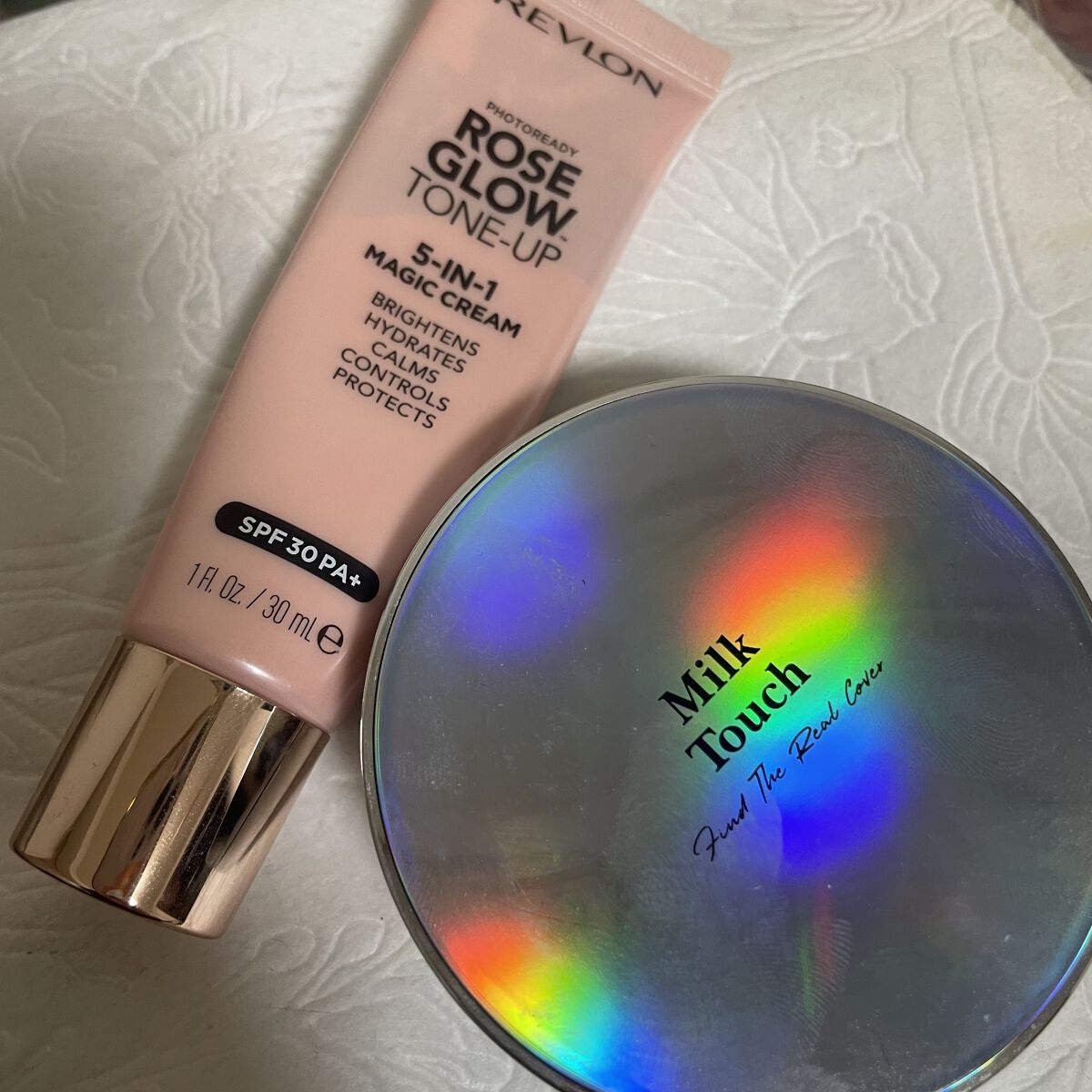 ファインド ザ リアル カバー クッション 01号 ピュアベージュ/Milk Touch/クッションファンデーションを使ったクチコミ（1枚目）