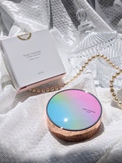 ピンクティーツリーカバークッション/APLIN/クッションファンデーションを使ったクチコミ(1枚目)