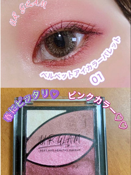 UR GLAM VELVET EYE COLOR PALETTE/U R GLAM/アイシャドウパレットを使ったクチコミ(1枚目)