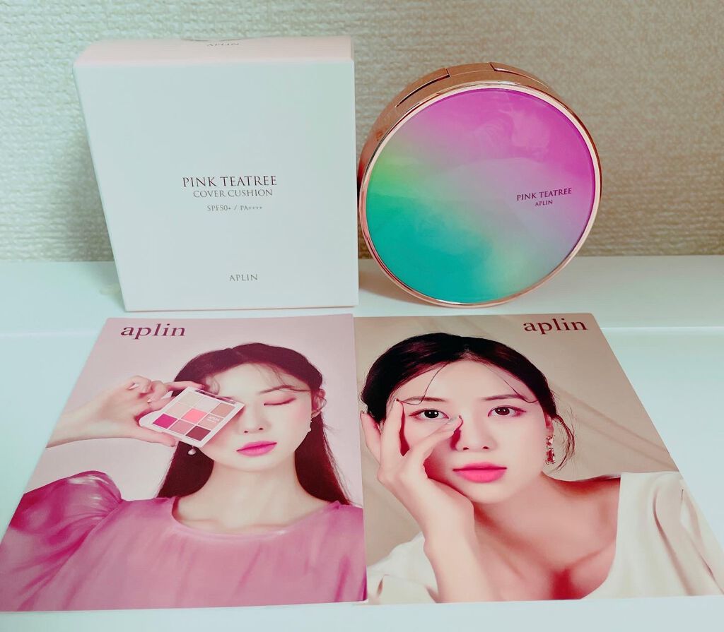 ピンクティーツリーカバークッション/APLIN/クッションファンデーションを使ったクチコミ(1枚目)