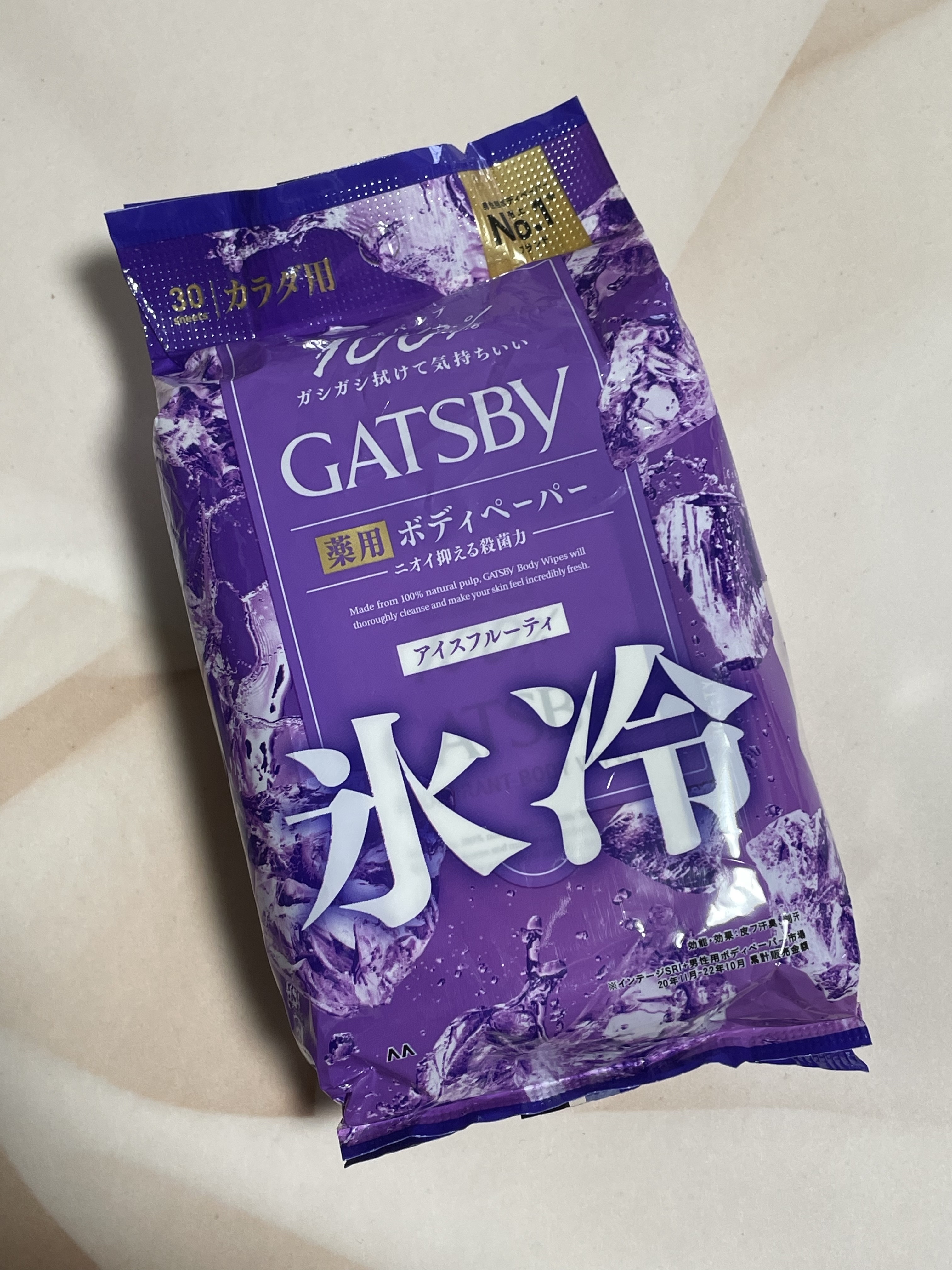 アイスデオドラントボディペーパー アイスフルーティ/ギャツビー/ボディシートを使ったクチコミ（1枚目）