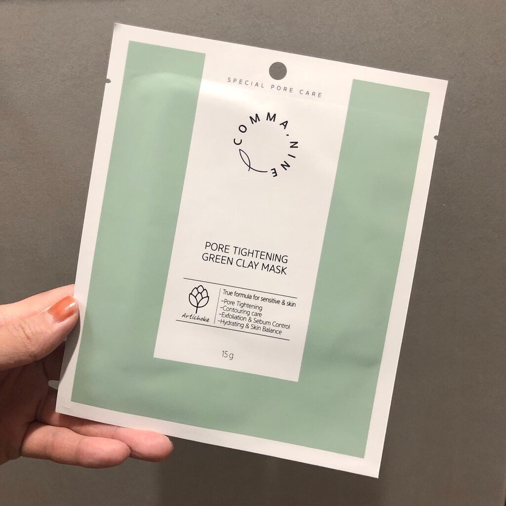 ポアタイトニンググリーンクレイマスク/COMMANINE/シートマスク・パックを使ったクチコミ（2枚目）