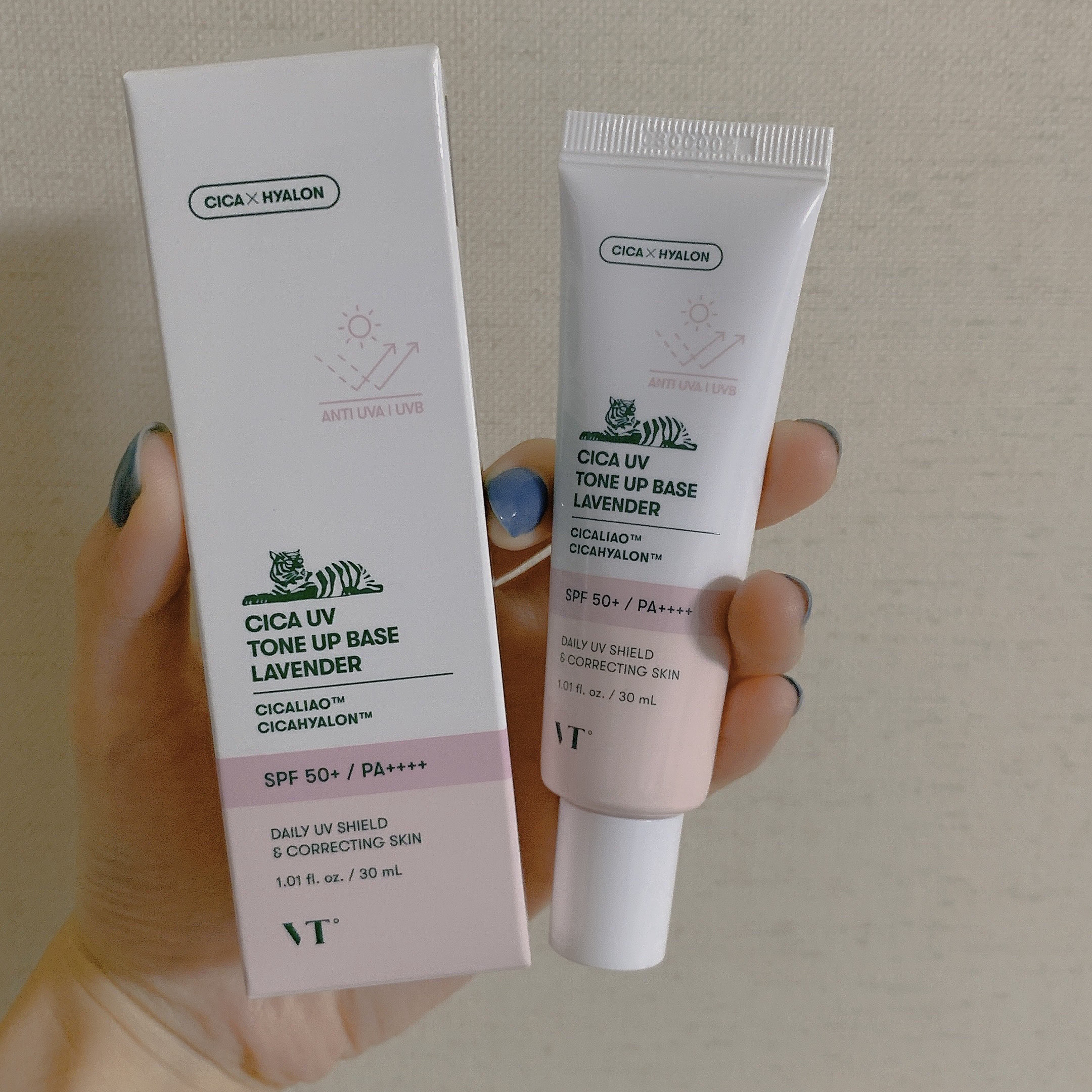 CICA UVトーンアップベース ラベンダー/VT/化粧下地を使ったクチコミ（2枚目）