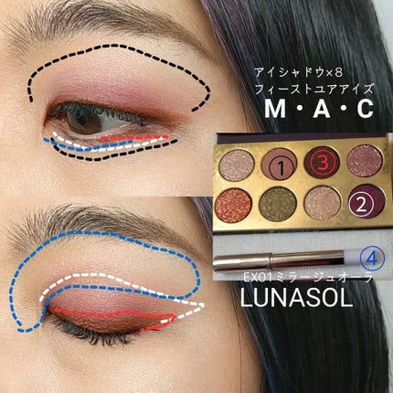 さこ on LIPS 「#今日のメイク久しぶりにM・A・Cのアイシャドウパレットを使っ..」(5枚目)