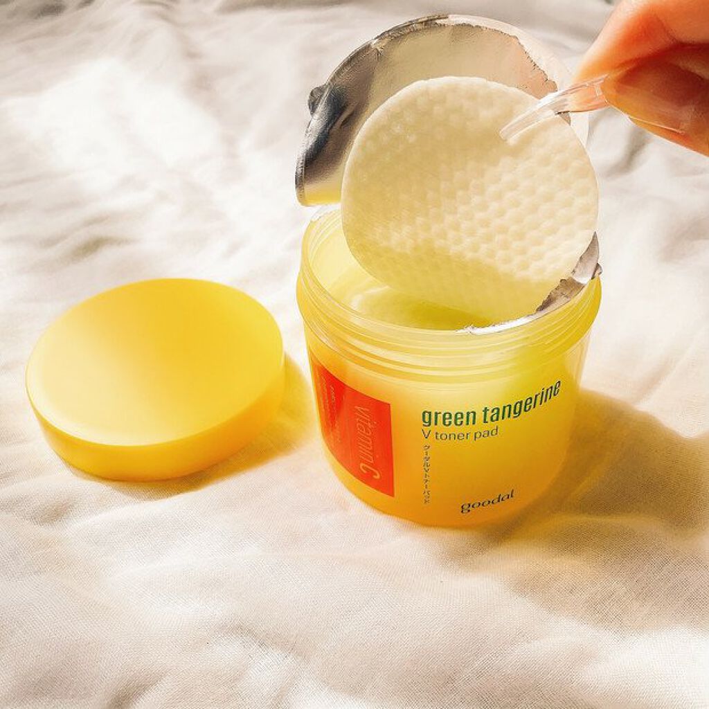 グリーンタンジェリン ビタCダークスポットケアパッド/goodal/トナーパッドを使ったクチコミ（2枚目）