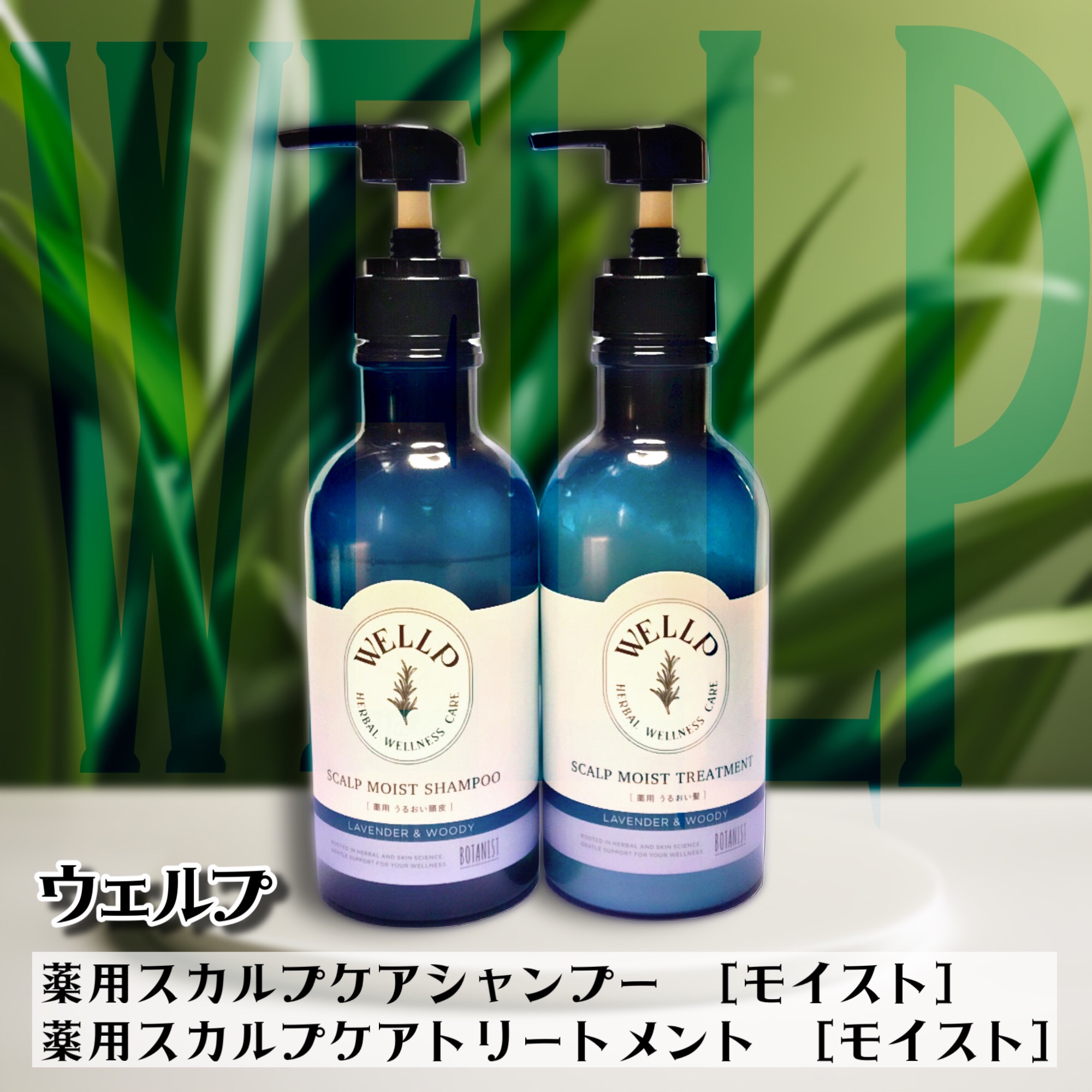 薬用スカルプケアシャンプー/トリートメント モイスト/WELLP/市販シャンプーを使ったクチコミ（2枚目）