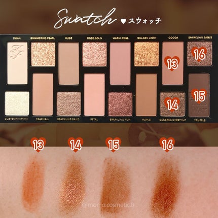 ボーン ディス ウェイ ザ ナチュラル ヌード アイシャドウ パレット/Too Faced/アイシャドウパレットを使ったクチコミ(4枚目)