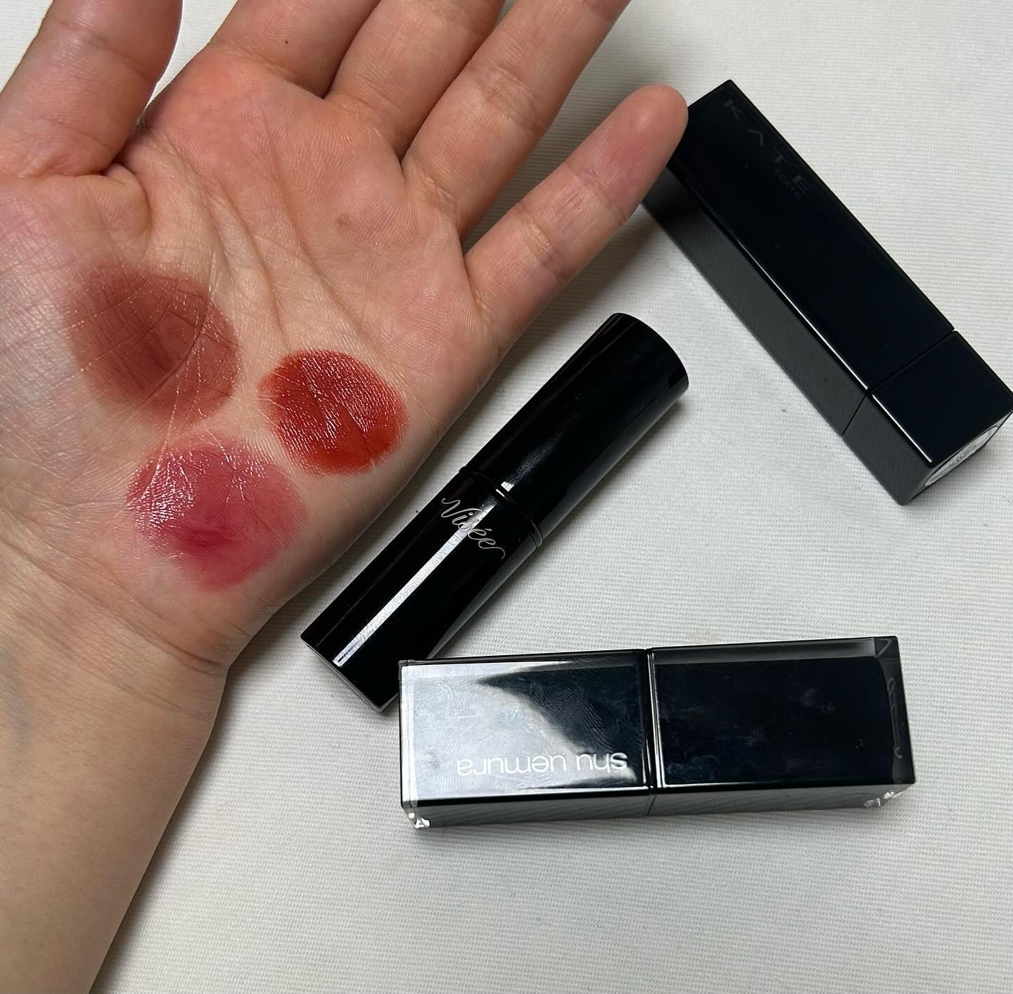 KATE・Visée・shu uemuraの口紅を使った口コミ -＼イエベ秋の人