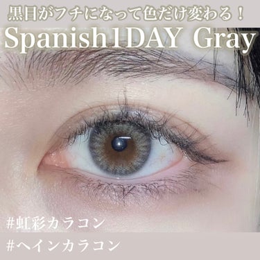 Spanish 1Day(スパニッシュ 1Day) グレー/OLENS/ワンデー（１DAY）カラコンを使ったクチコミ（1枚目）