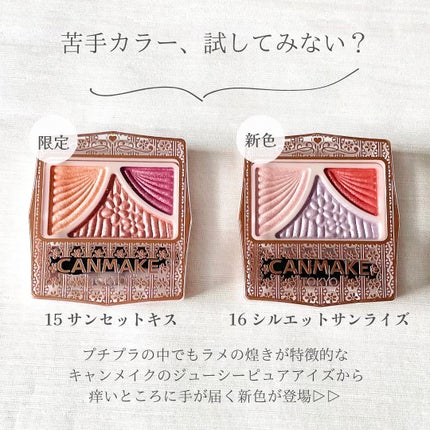 ジューシーピュアアイズ/キャンメイク/アイシャドウパレットを使ったクチコミ(2枚目)