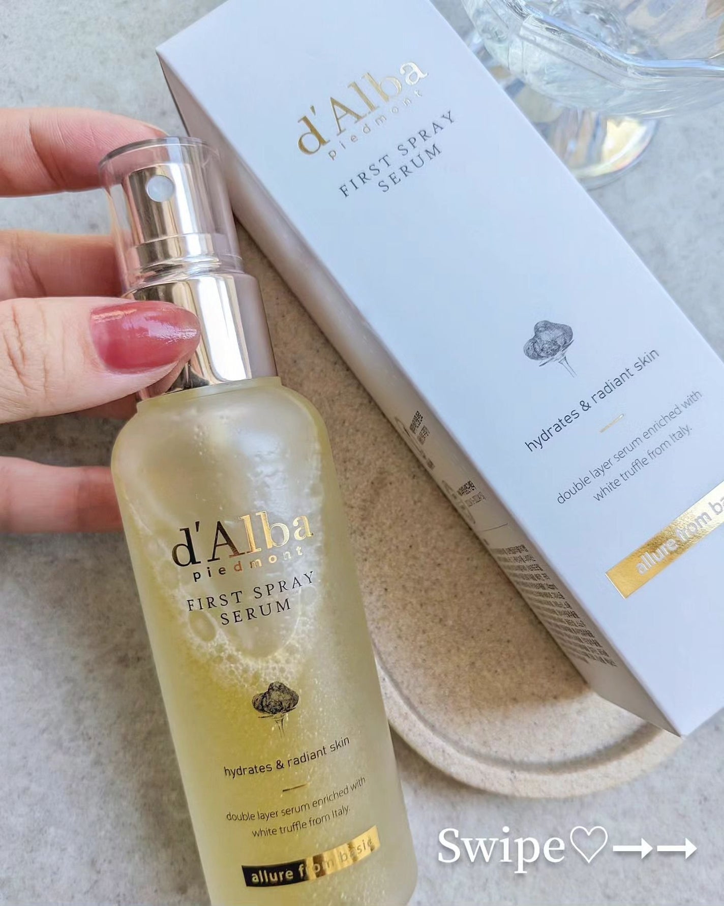 ダルバ ホワイトトリュフファーストスプレーセラム/ダルバ/ミスト状化粧水を使ったクチコミ(1枚目)