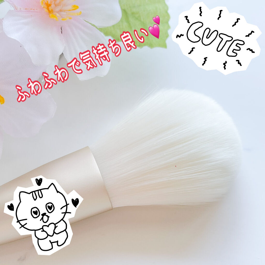 エンジェリッチブラシ パウダー用 L/ロージーローザ/メイクブラシを使ったクチコミ（2枚目）
