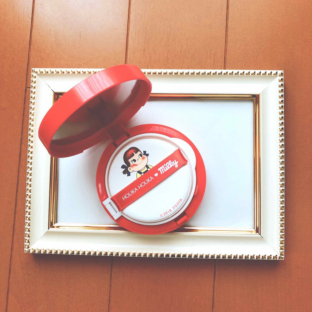 HOLIKA HOLIKA ペコちゃん ハードカバーグロウクッションのクチコミ「前回の投稿に❤️ありがとうございます😊たくさんの方に見ていただけて嬉しいです🙈💘
投稿のある方.....」（2枚目）