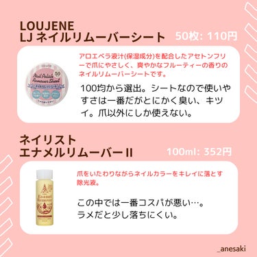 LJ ネイルリムーバーシート/LOUJENE/除光液を使ったクチコミ（2枚目）